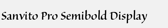 Sanvito Pro Semibold Display